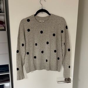 Madewell Speckled Sweater - Cream and Black